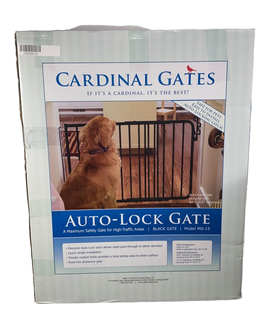 Cardinal Gates Auto-Lock Safety Gate, Black