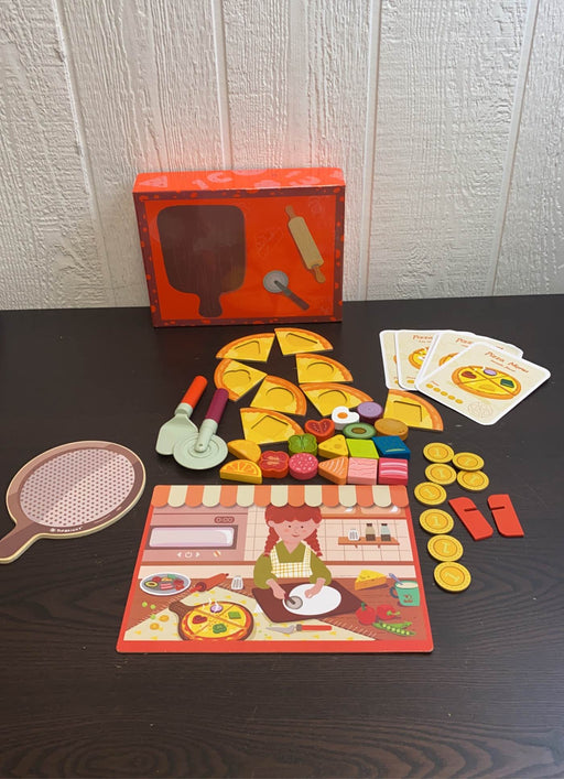 used Top Bright Margherita Shape Pizza Box