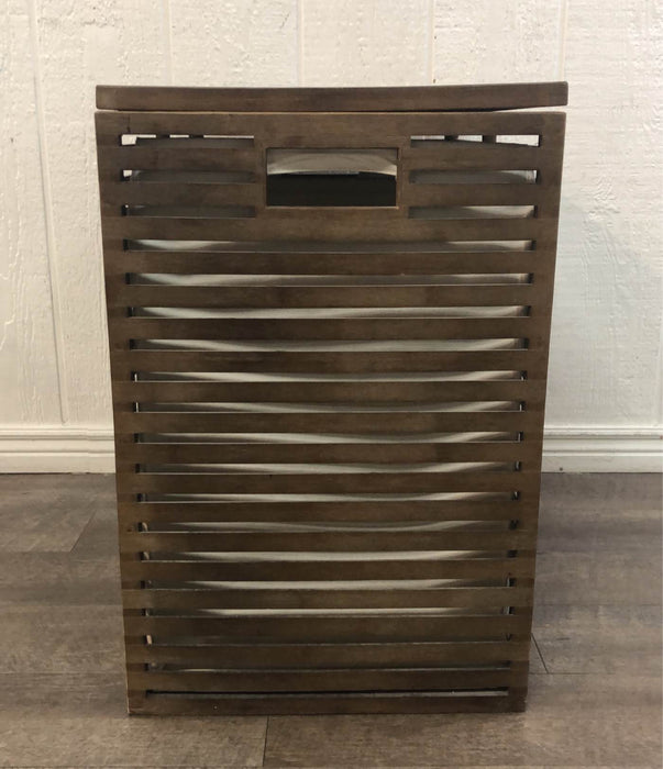 Crate And Barrel Dixon Bamboo Hamper with Liner