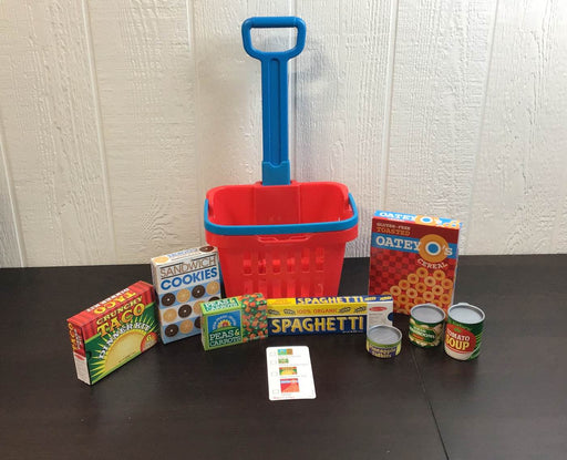 secondhand Melissa & Doug Fill And Roll Grocery Basket Set