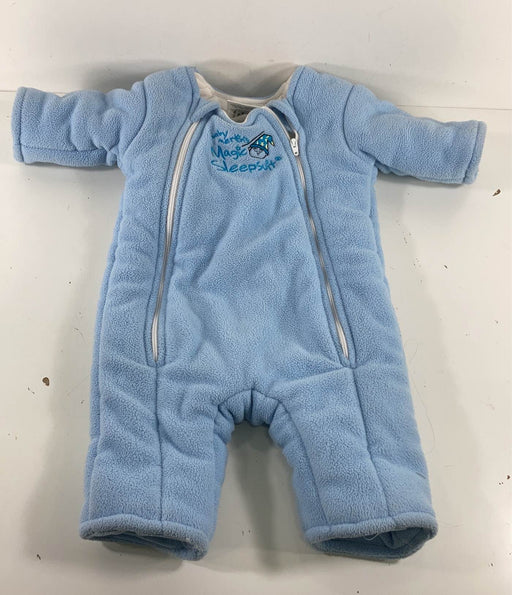 used Baby Merlin's Magic Sleepsuit, Large 6-9 Months, Fleece, Blue