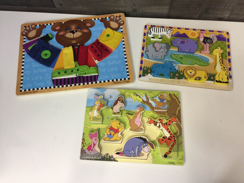 used BUNDLE Toddler-Preschool Puzzles All Wooden