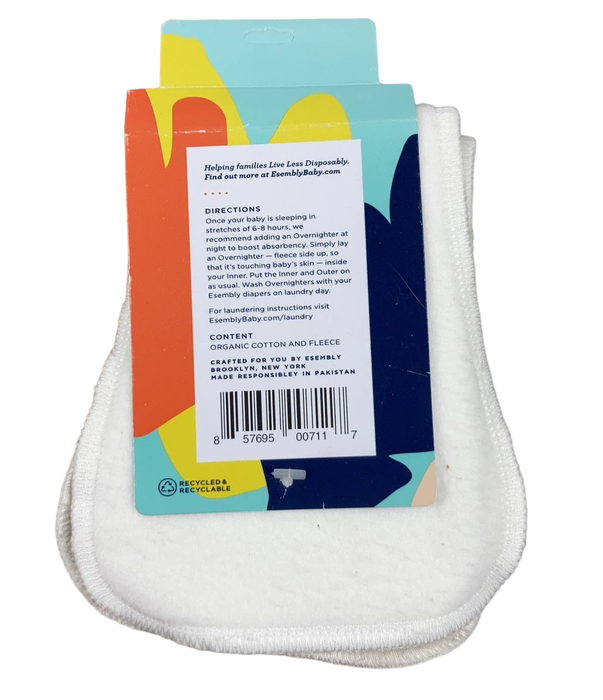 secondhand Esembly Overnighter Reusable Ultra Absorbent Diaper Inserts, 2 Pack