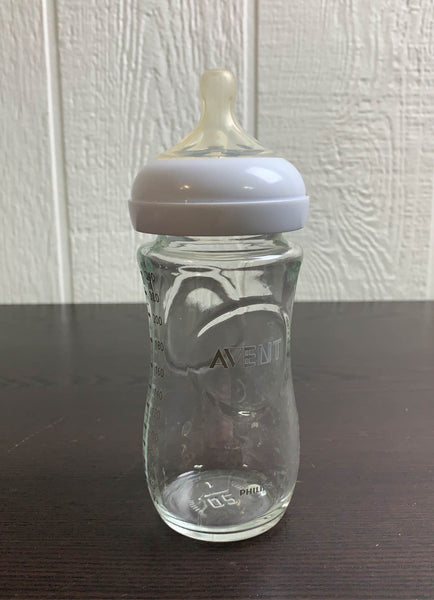 Philips Avent Natural Glass Baby Bottle, Clear, 8 oz