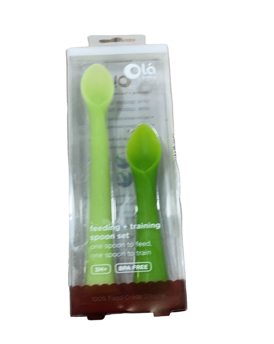 used Olababy Soft-Tip Training Spoons, 2 Pack