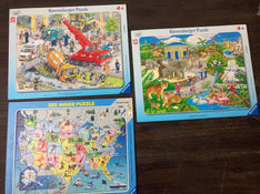used Ravensburger Puzzle, Flat puzzles set of 3