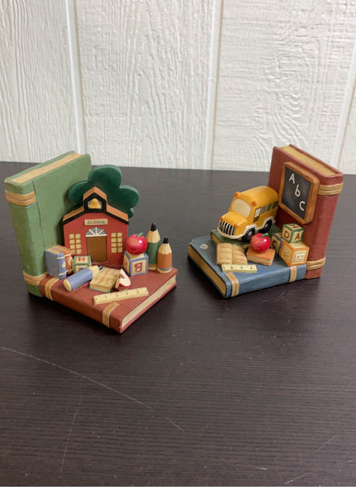 used School House Themed Bookends