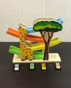 used Teamson Kids Play Lab Wooden Safari Toy Cars And Racing Ramp