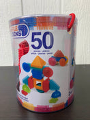 secondhand Battat Bristle Blocks 50 Piece Basic Builder Bucket