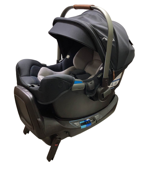 used Nuna PIPA rx Infant Car Seat with RELX Base, 2022, Caviar