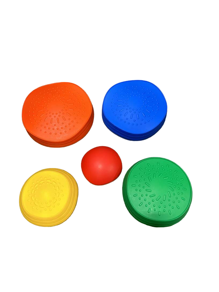 Juoe 5 Piece Rainbow Stepping Stones