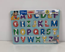 used Melissa & Doug Lift & See Peg Puzzle, Disney Alphabet