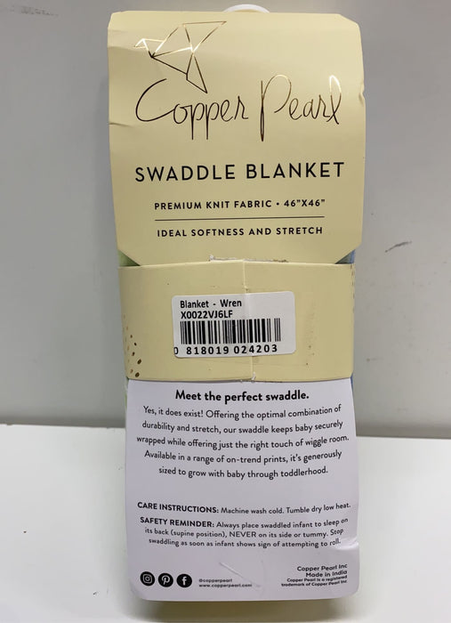 secondhand Copper Pearl Knit Swaddle Blanket, Premium Knit Fabric Wren