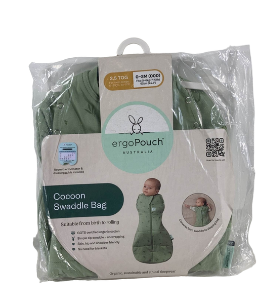 used ErgoPouch Cocoon Swaddle Bag 2.5, Willow 0-3M