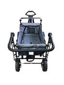 used Wonderfold S4 Push & Pull Premium Utility Folding Wagon with Canopy, Blue, CP Model