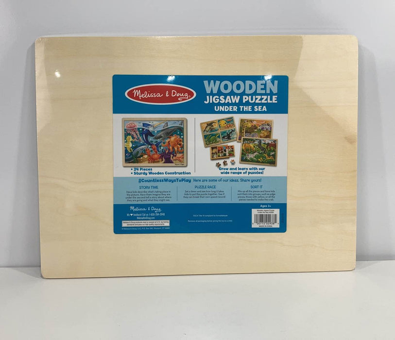 secondhand Melissa & Doug 24-Piece Wooden Jigsaw Puzzle, Under the Sea