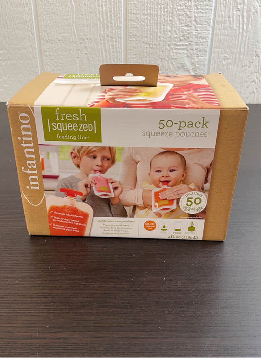 used Infantino Squeeze Pouches, 4 fl oz., 50 count