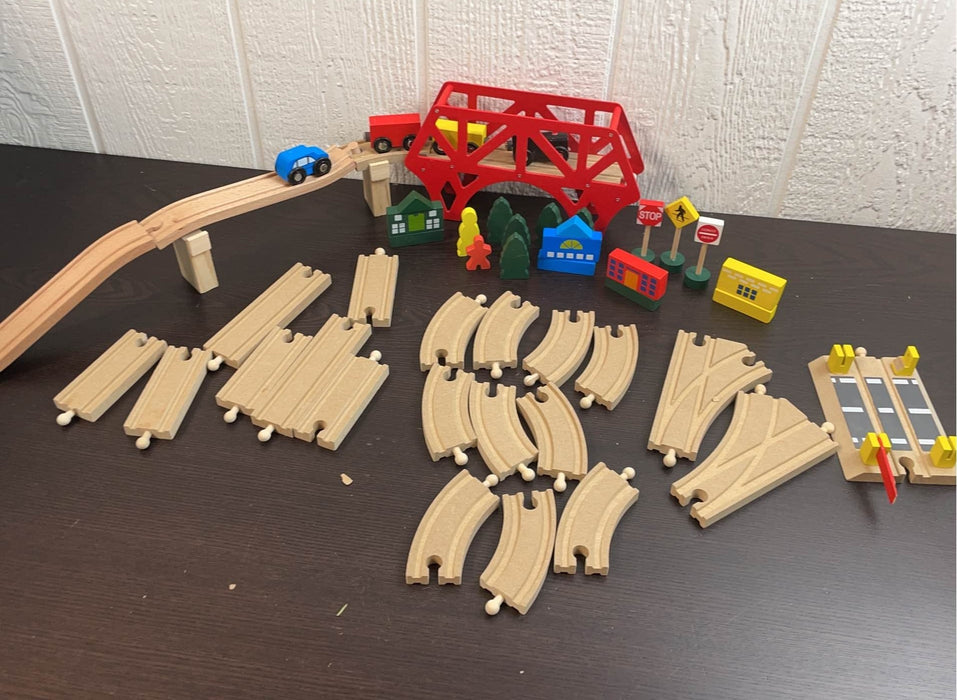 used BUNDLE Wooden Trains And Tracks