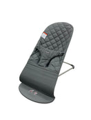 used BabyBjorn Bouncer Bliss, Dark Gray Frame, Anthracite Cotton Classic Quilt