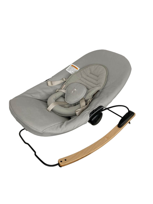 used Bloom Coco Go 3-in-1 Bouncer, Natural Wood, Frost Grey Organic