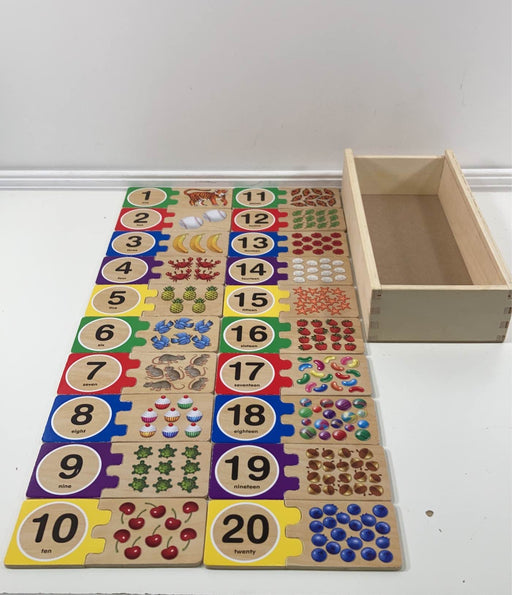 secondhand Melissa & Doug Self-Correcting Wooden Number Puzzles