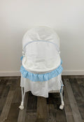 Shop Dream On Me Portable 2-in-1 Bassinet, Blue & White Stripes at GoodBuy Gear