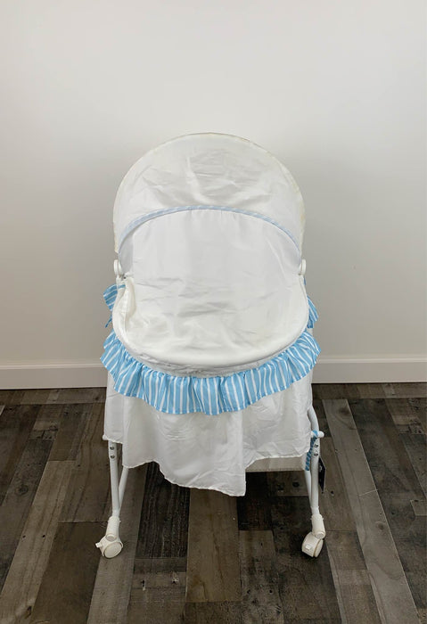 Shop Dream On Me Portable 2-in-1 Bassinet, Blue & White Stripes at GoodBuy Gear