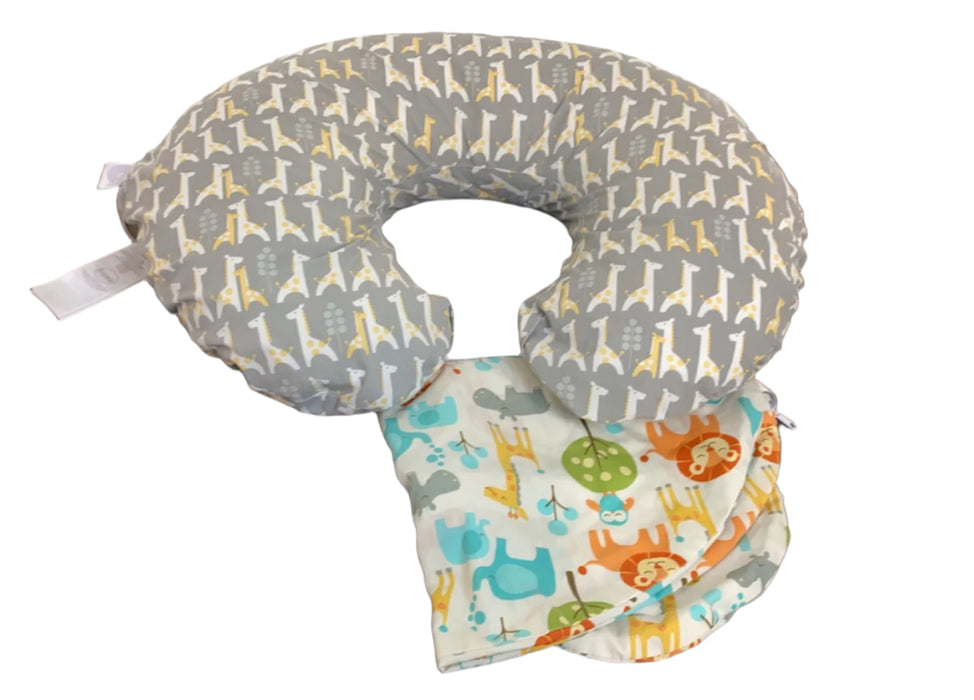 Boopy Boppy Nursing and Infant Support Pillow with Extra Cover, Giraffes, Pe ...