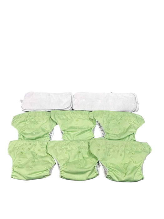 used BumGenius One-Size Pocket Diapers, 6pk With Inserts