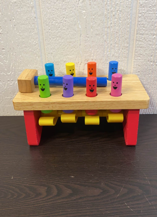 used Melissa & Doug Deluxe Pounding Bench Wooden Toy