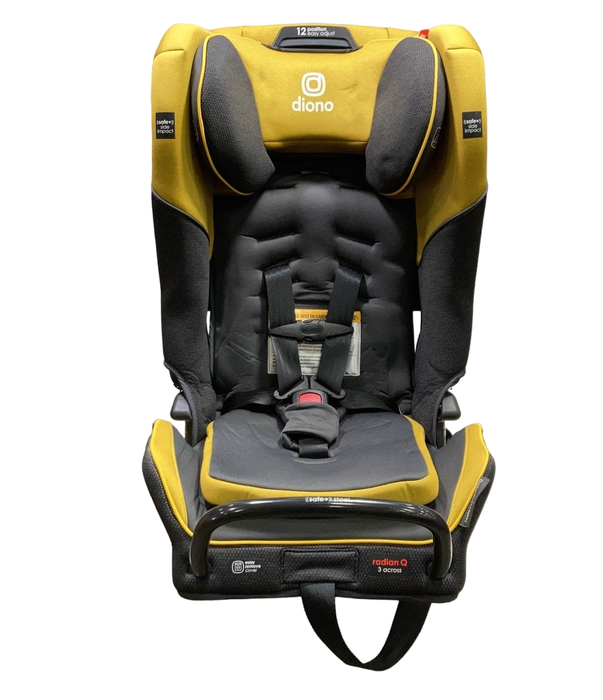 used Diono Radian 3QXT Convertible Car Seat, 2021, Yellow Mineral