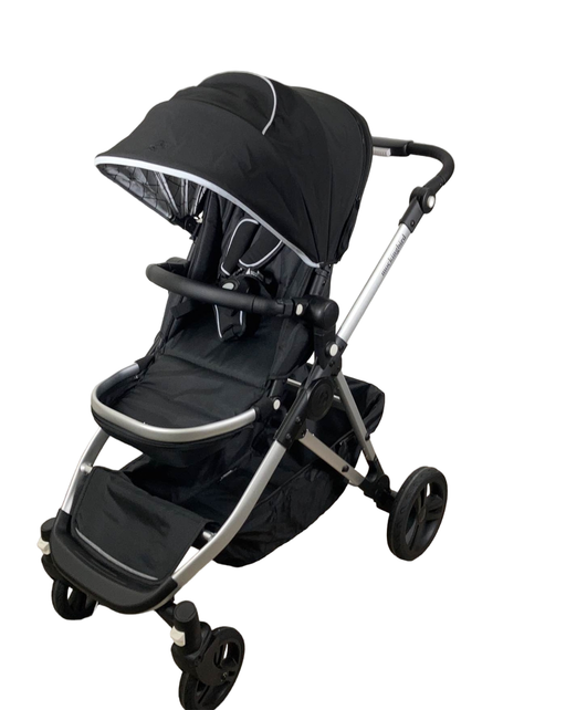 used Mockingbird Single to Double Stroller, 2023, Silver with Black Leather, Windowpane, Black