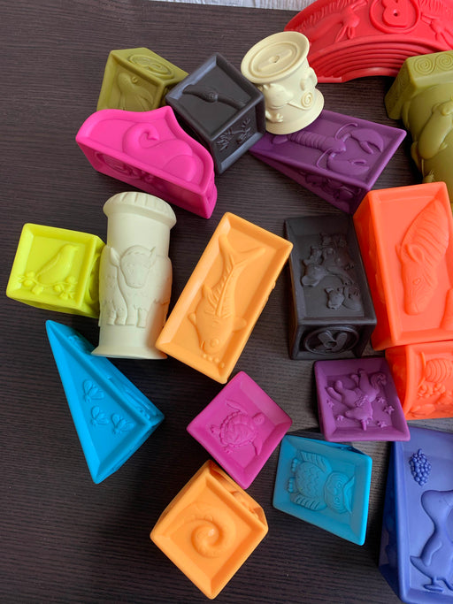 secondhand B. Toys One Two Squeeze Blocks