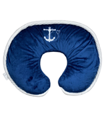 used Boppy Luxe Nursing Pillow, Navy Nautical