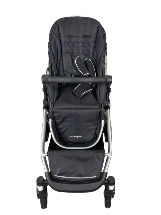 secondhand Mockingbird Single to Double Stroller, 2022, Silver with Black Leather