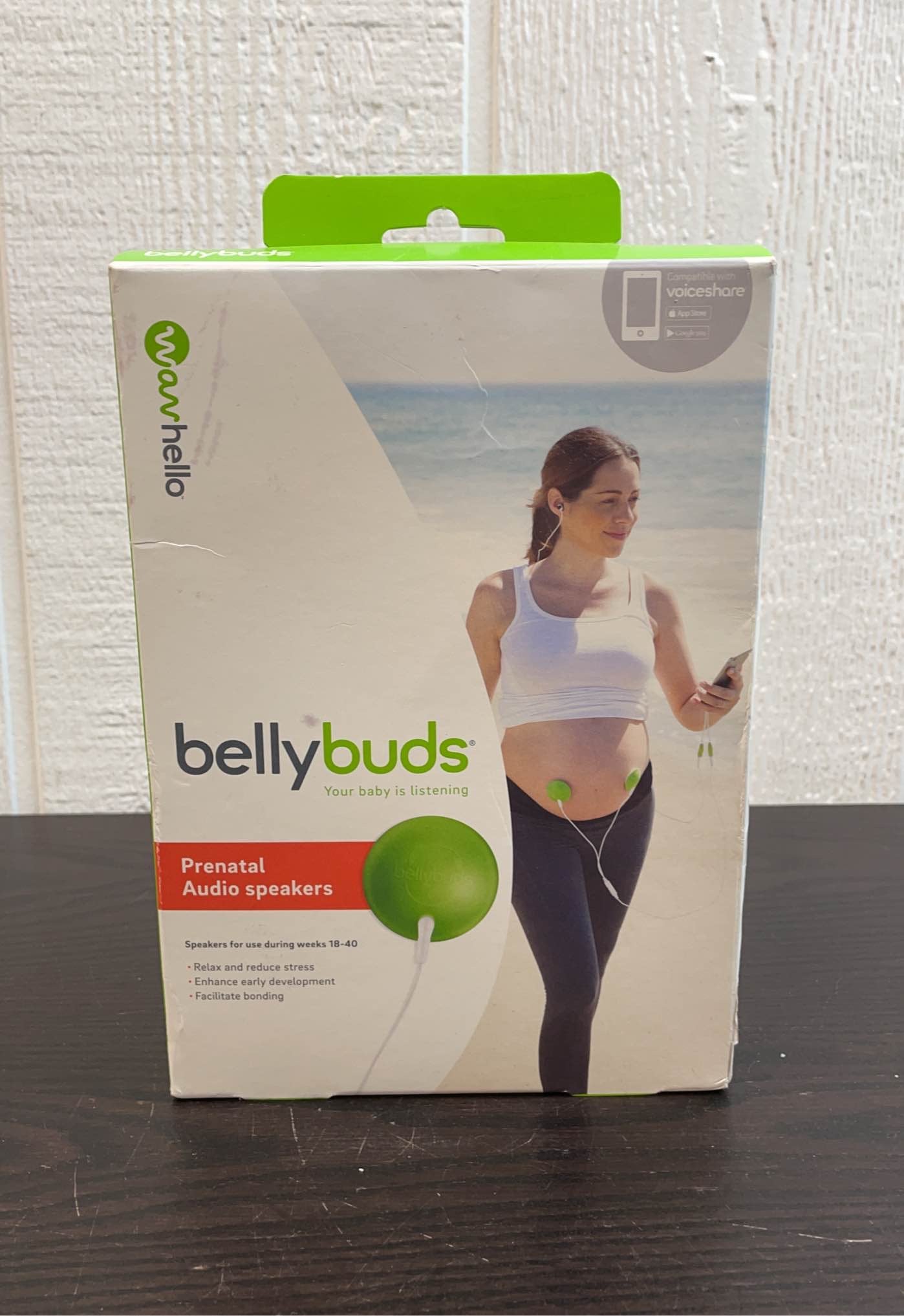 Bellybuds Baby Bump Headphones Belly Buds Sound System Play Music Pregnancy  Gear
