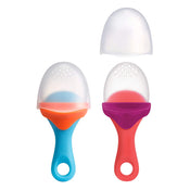 Shop Boon Pulp Silicone Feeder, Coral/Purple, 2pk at GoodBuy Gear