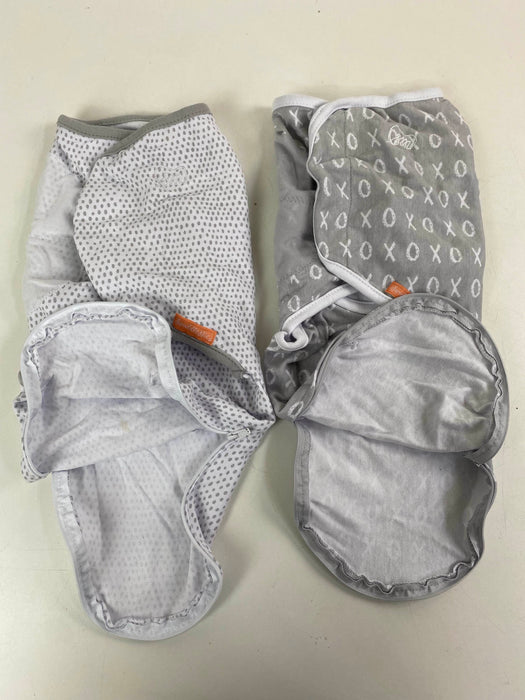 secondhand SwaddleMe Original Swaddle Wrap With Easy Change 2pk, Kiss Ya S/M 0-3 months