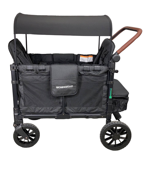 secondhand Wonderfold W4 Luxe Quad Stroller Wagon, 2023, Volcanic Black