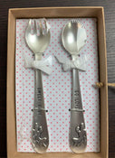 secondhand Mud Pie Keepsake Spoon and Fork Gift Set, Unicorn