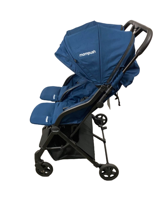 secondhand Mompush Lithe Double Stroller, 2022, Navy