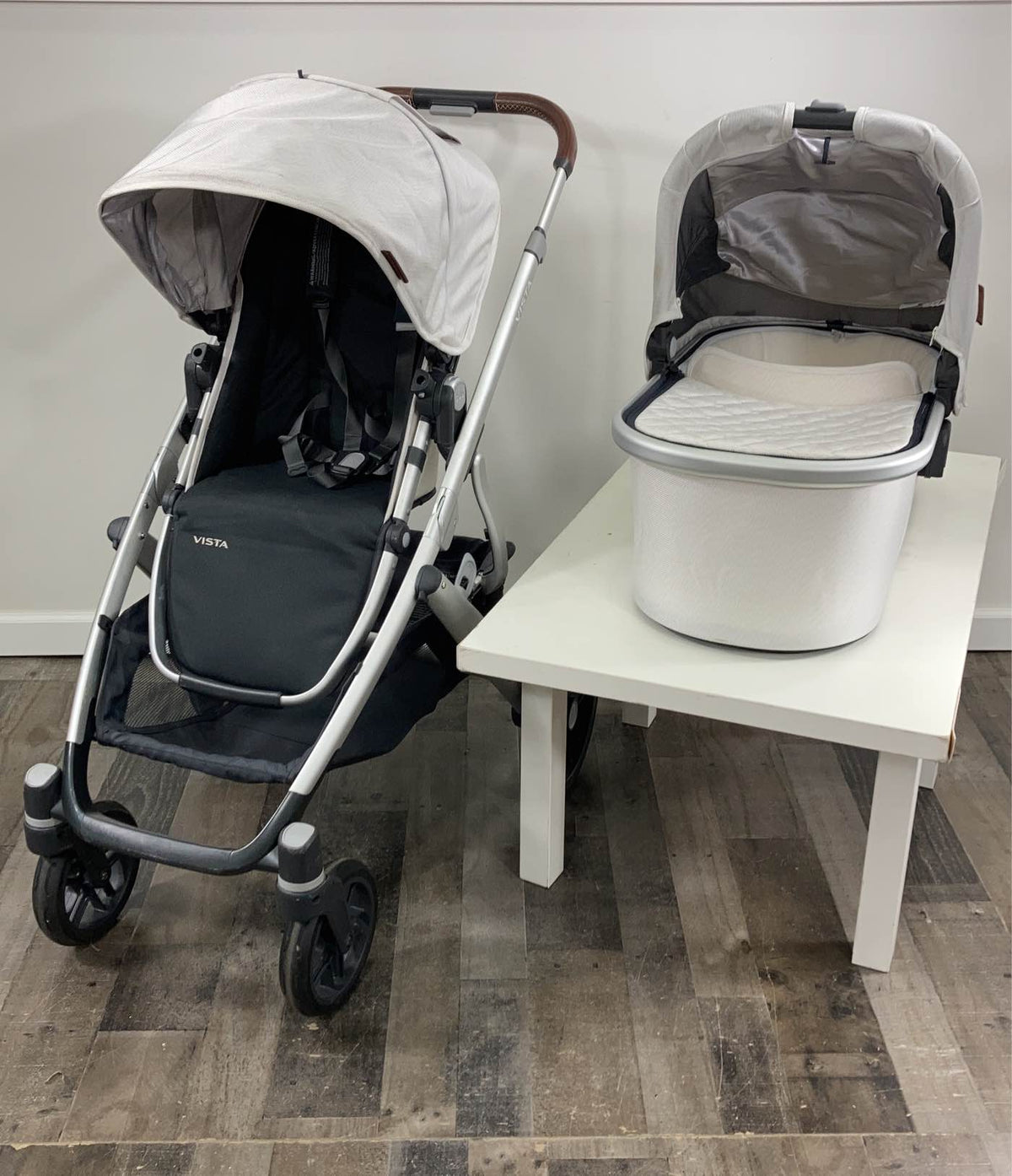 UPPAbaby VISTA Stroller, Bryce (White Marl), 2019