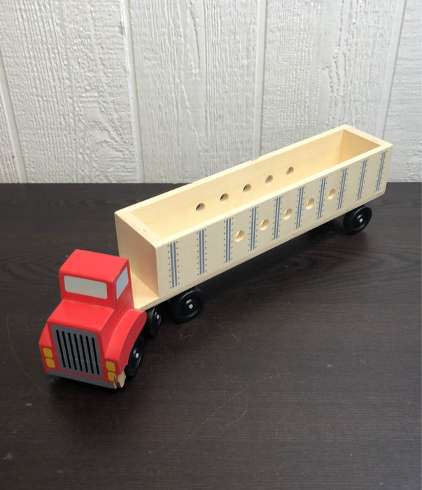 used Melissa & Doug Big Rig Building Truck Wooden Play Set