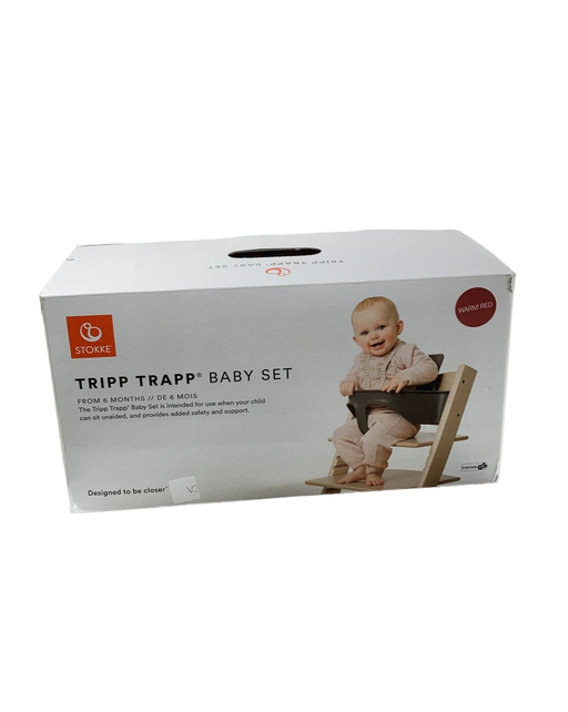 used Stokke Tripp Trapp Baby Set, Warm Red, Version 4