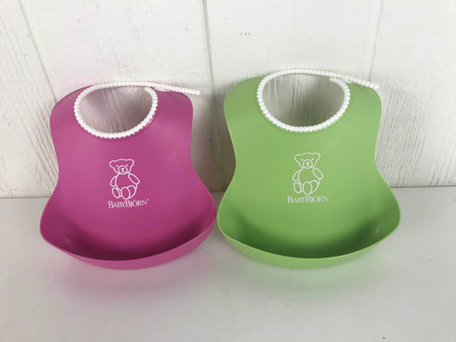 Shop BabyBjorn Feeding Bib Set 2 Pack, Pink/Green at GoodBuy Gear