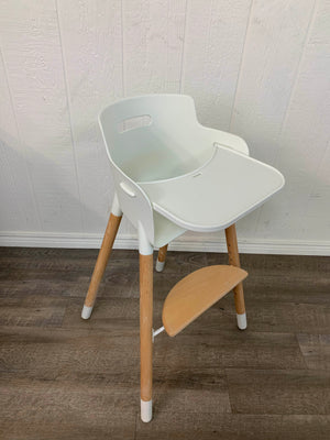 White and wood outlet high chair