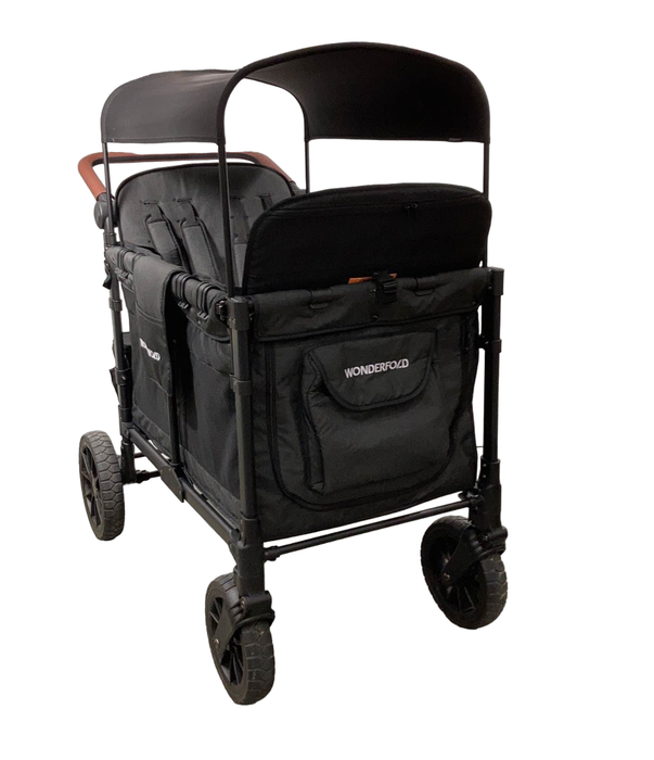 used Wonderfold W4 Luxe Quad Stroller Wagon, 2023, Volcanic Black