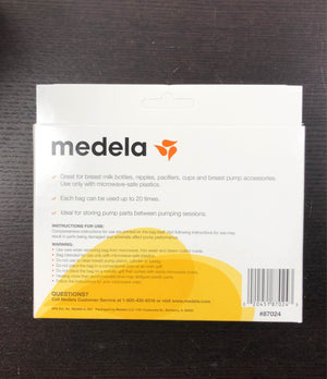 Medela Quick Clean MicroSteam Bags, Sterilizing Bags for Bottles Breast  Pump Parts Eliminates 99.9 of Common Bacteria Germs Disinfects Most  Breastpump Accessories, Yellow, 12 Pack : Baby 