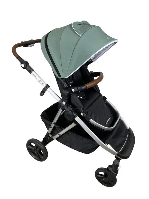 used Mockingbird Single to Double Stroller, 2022, Silver with Penny Leather, Sage, Watercolor Drops