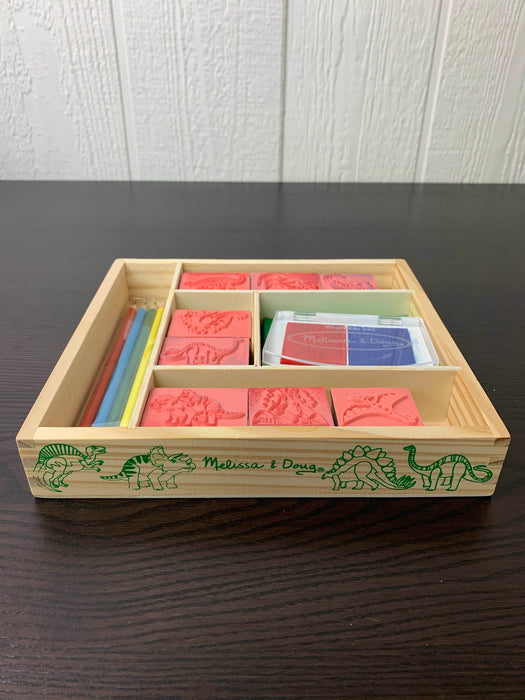 used Melissa & Doug Wooden Stamp Set